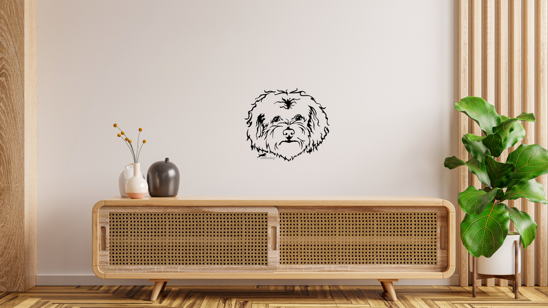 Bolonka Kopf Wandtattoo Wandbild Wandsticker Wandaufkleber Wanddekoration