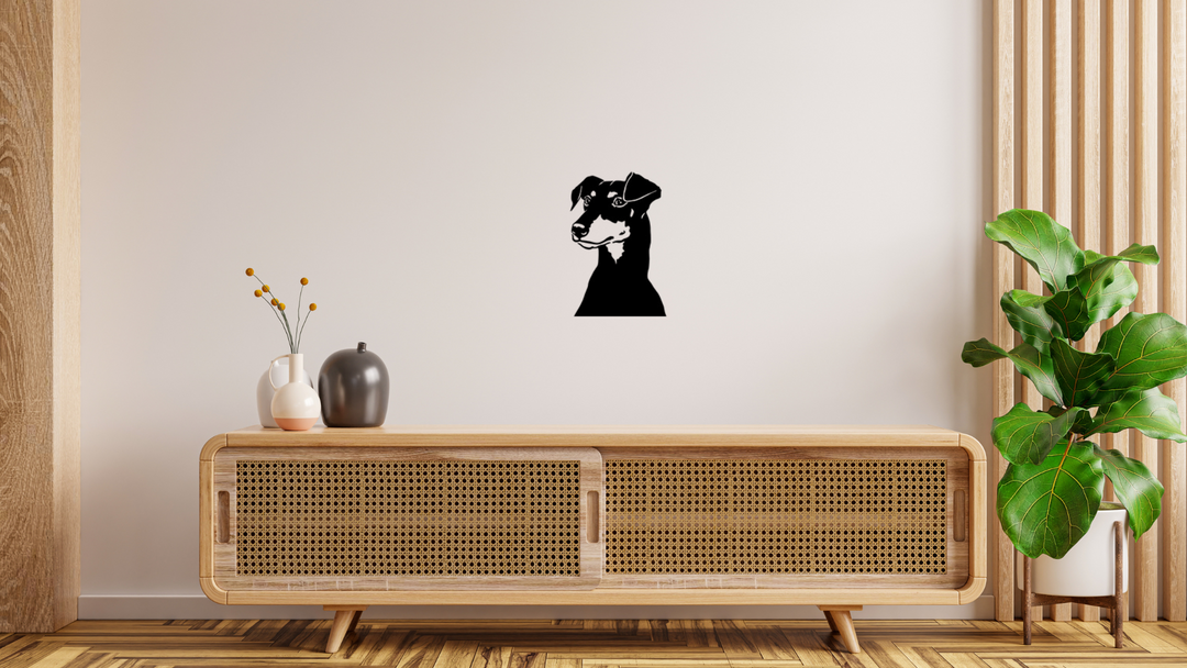 Manchester Terrier Kopf Wandtattoo Wandbild Wandsticker Wandaufkleber Wanddekoration