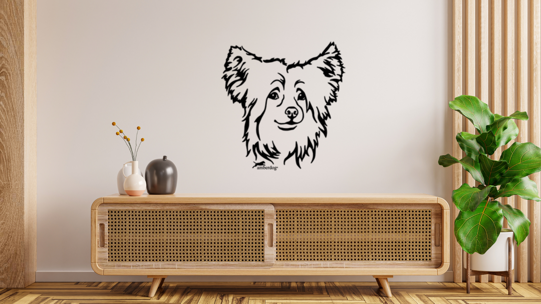 Powder Puff Kopf Wandtattoo Wandbild Wandsticker Wandaufkleber Wanddekoration