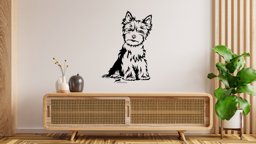 Yorkshire Terrier Wandtattoo Wandsticker Wandaufkleber Wanddekoration