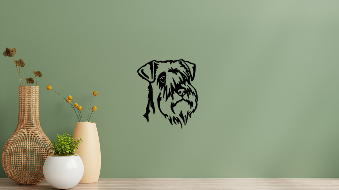 Zwergschnauzer Kopf Wandtattoo Wandbild Wandsticker Wandaufkleber Wanddekoration
