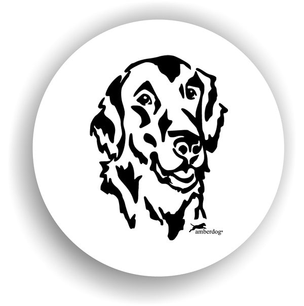 Flatcoated Retriever Kopf Autoaufkleber