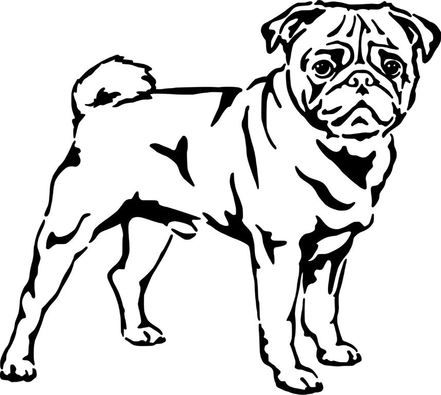Mops stehend Grafiklizenz
