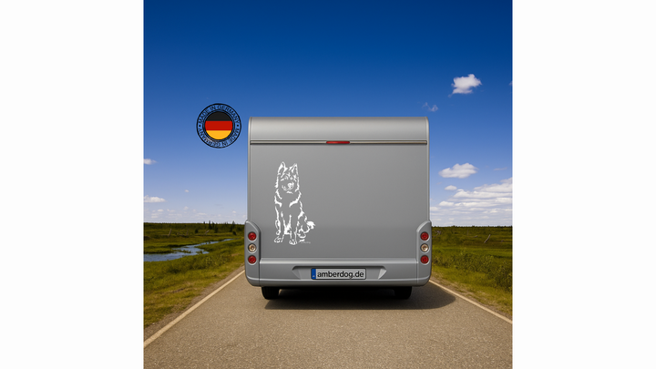 Altdeutscher Schäferhund Wohnmobil Aufkleber  l Wandtattoo