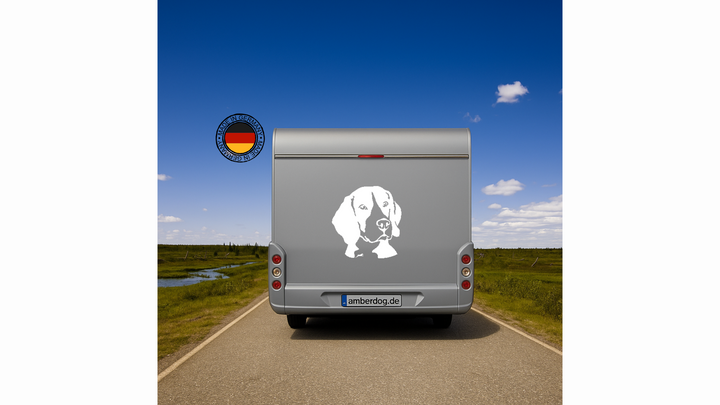 Beagle Kopf Siluette Auto Aufkleber I Wandtattoo