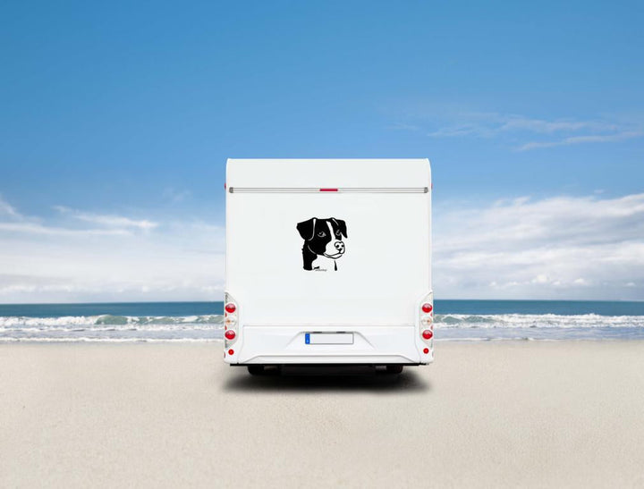Dänischer Hofhund Kopf Wohnmobil Aufkleber  I Wandtattoo