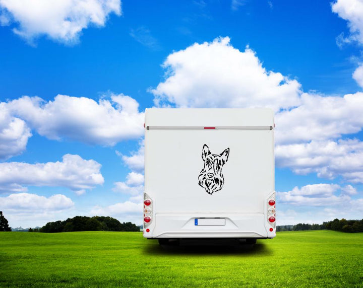 Scottish Terrier Kopf Auto Wohnmobil Aufkleber I Wandtattoo