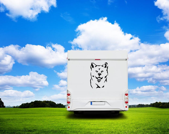 Akita KOPF Wohnmobil Aufkleber I Wandtattoo