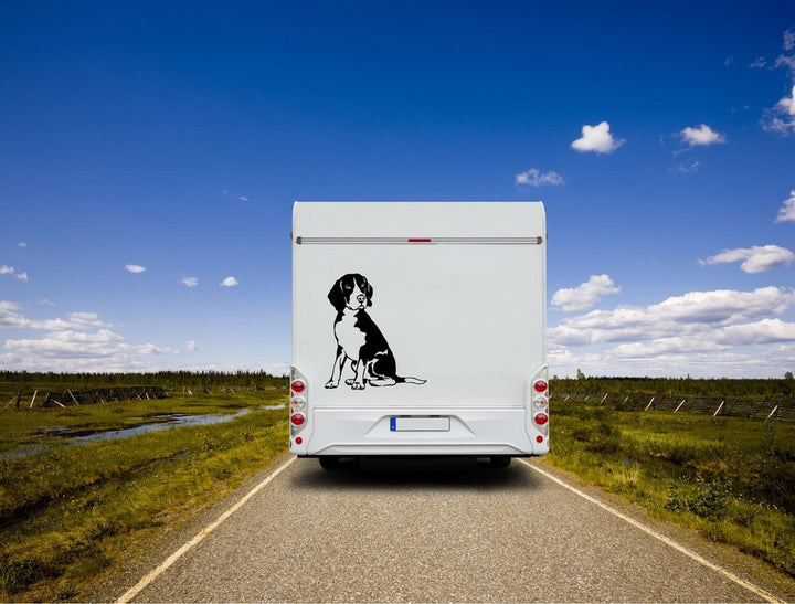 Beagle Auto Wohnmobil Aufkleber I Wandtattoo