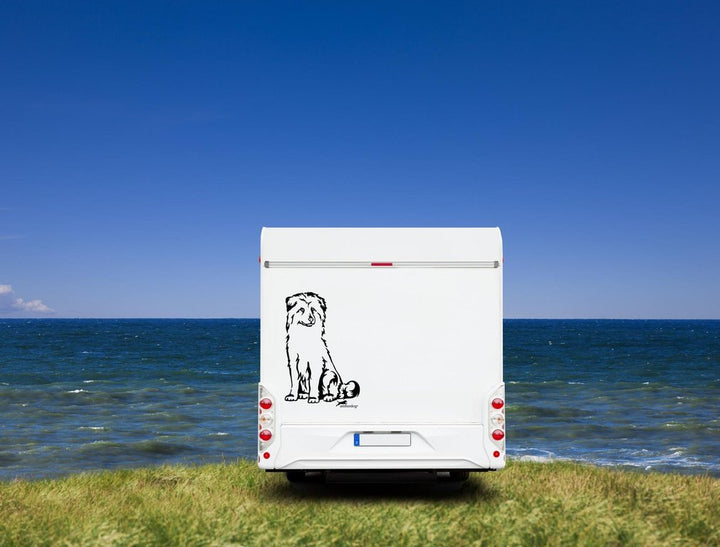 Berger des Pyrènèes - Pyrenäen-Schäferhund Wohnmobil Aufkleber I Wandtattoo