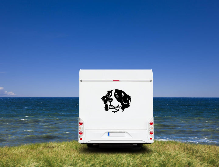 Berner Sennenhund Kopf Wohnmobil Aufkleber I Wandtattoo