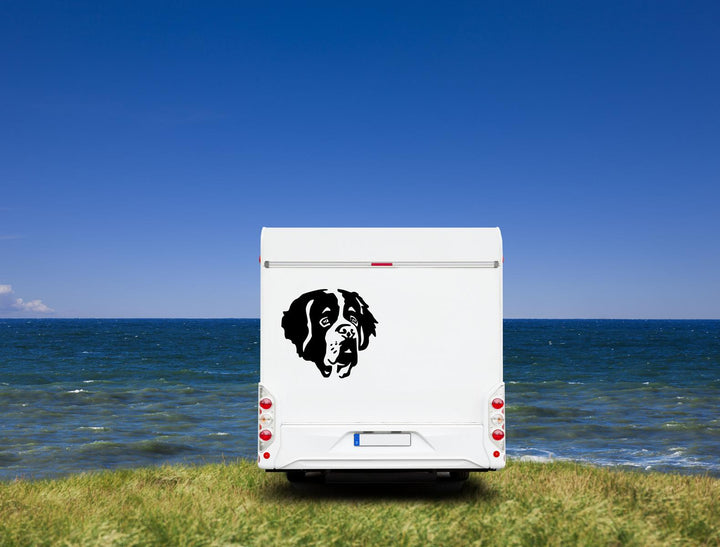 Bernhardiner Kopf Wohnmobil Aufkleber  I Wandtattoo