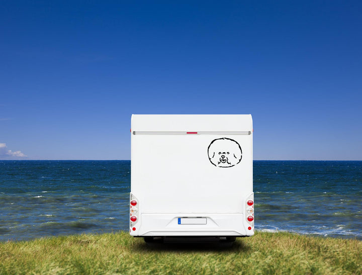 Bichon a Poil Frisé Kopf Wohnmobil Aufkleber  I Wandtattoo