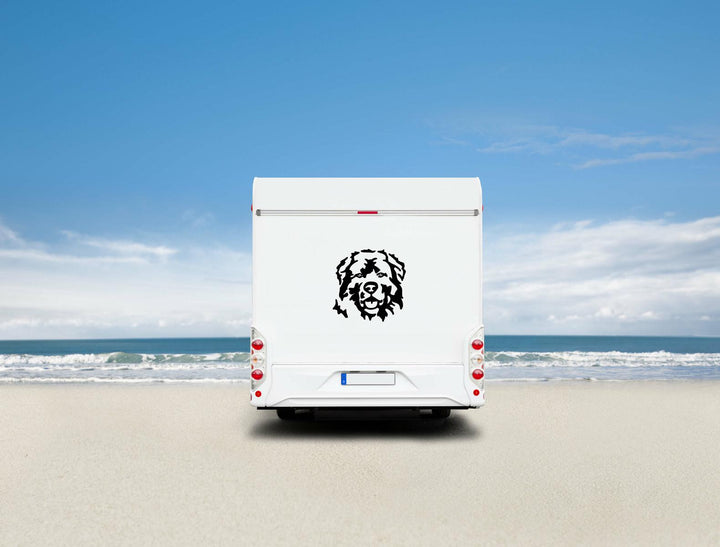 Kaukasier Kopf Auto Wohnmobil Aufkleber  I Wandtattoo