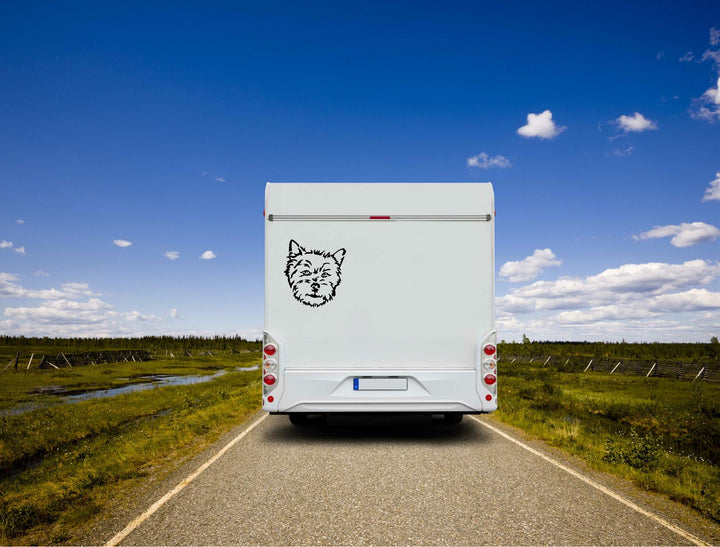 Norwich Terrier Kopf Auto Wohnmobil Aufkleber  I Wandtattoo