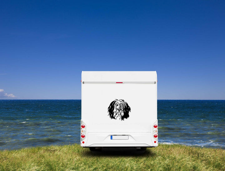 Polski Owczarek Nizinny PON Kopf Wohnmobil Aufkleber l Wandtattoo