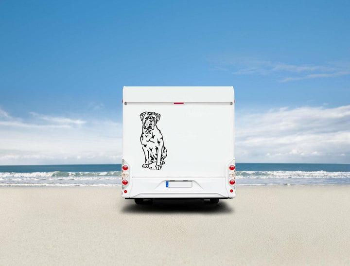 Bordeaux Dogge Wohnmobil Aufkleber I Wandtattoo