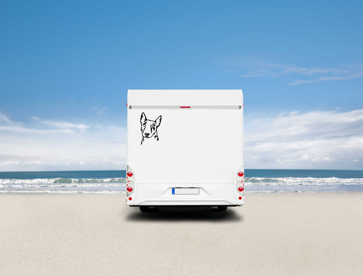 Bullterrier Kopf Wohnmobil Aufkleber I Wandtattoo
