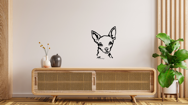Chihuahua Kopf Aufkleber I Wandtattoo