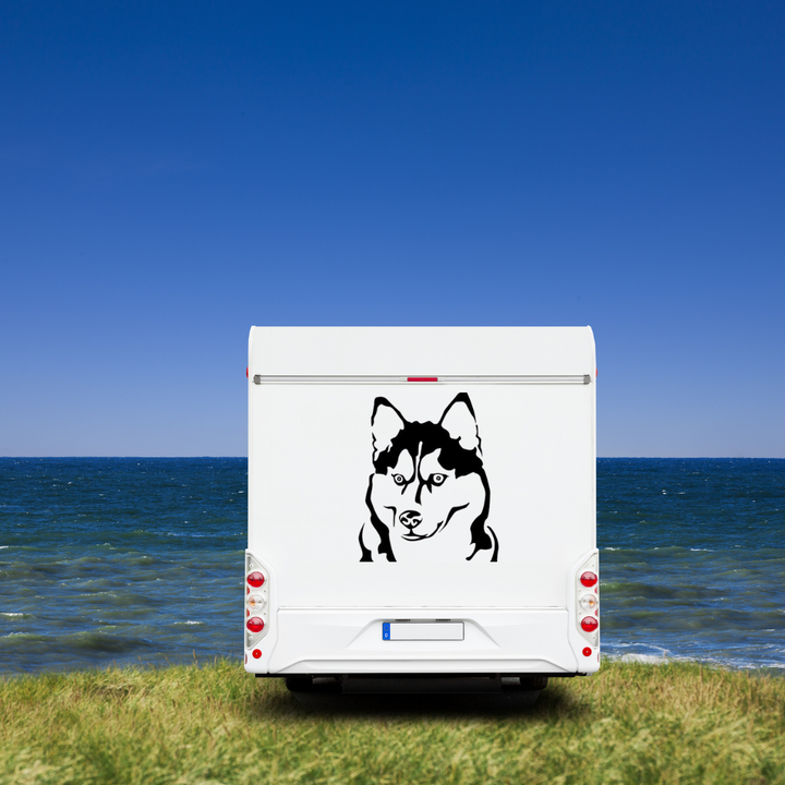 Husky Kopf Auto Wohnmobil Aufkleber l Wandtattoo