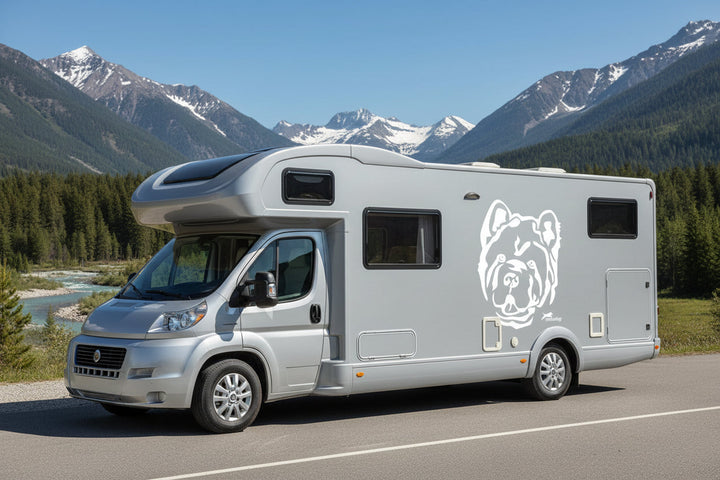 Chow Chow Kurzhaar Kopf Autoaufkleber I Wandtattoo