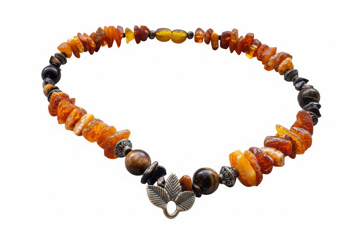 Amberdog Bernstein-Tigerauge-Kette