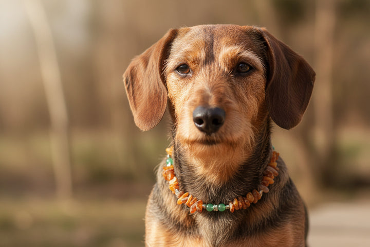 Hunde Bernsteinkette_Jade