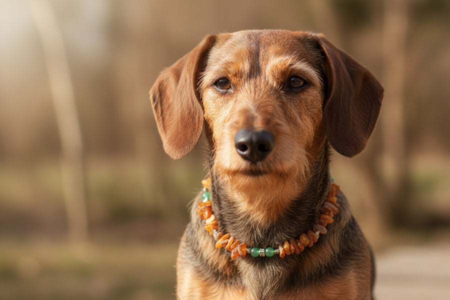 Hunde Bernsteinkette_Jade
