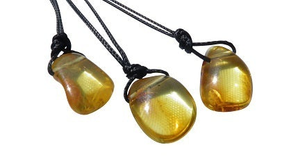 Bernstein Anhänger Amulett MINI mit Band