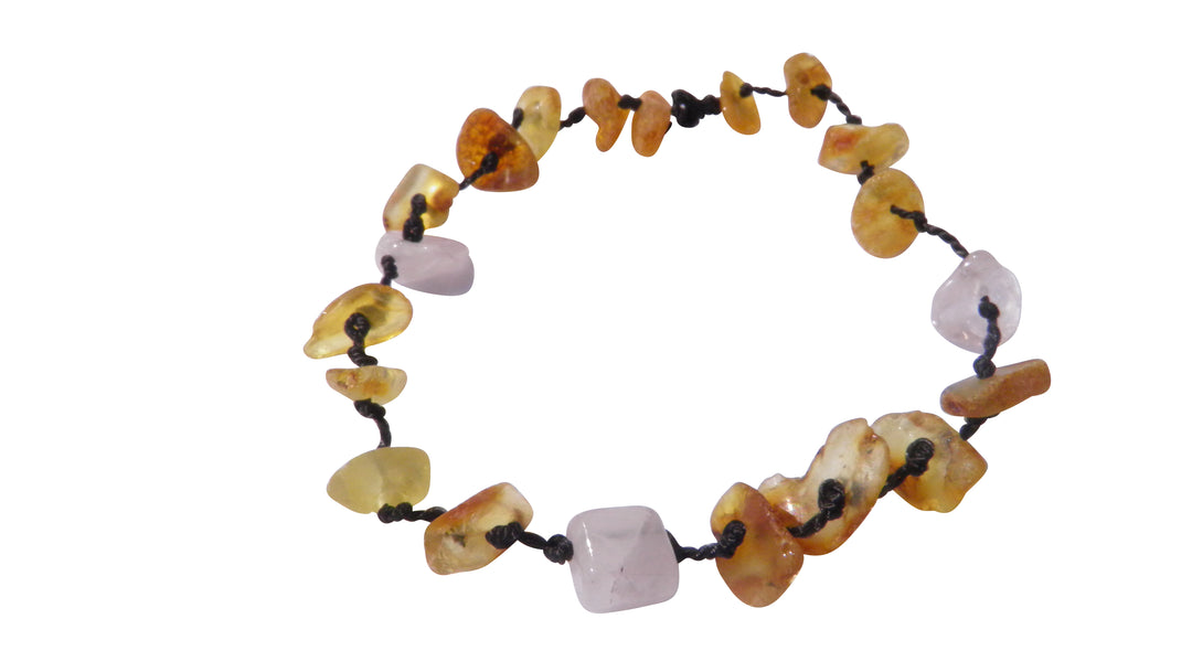 Bernstein Fusskettchen Rosenquarz Fusskettchen oder ein Kettchen für einen kleinen Hund