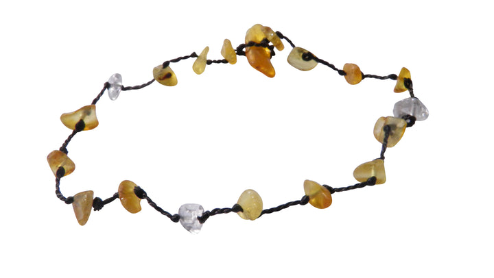 Bernstein Fusskettchen Bergkristall Bernstein Fusskettchen oder ein Kettchen für einen kleinen Hund