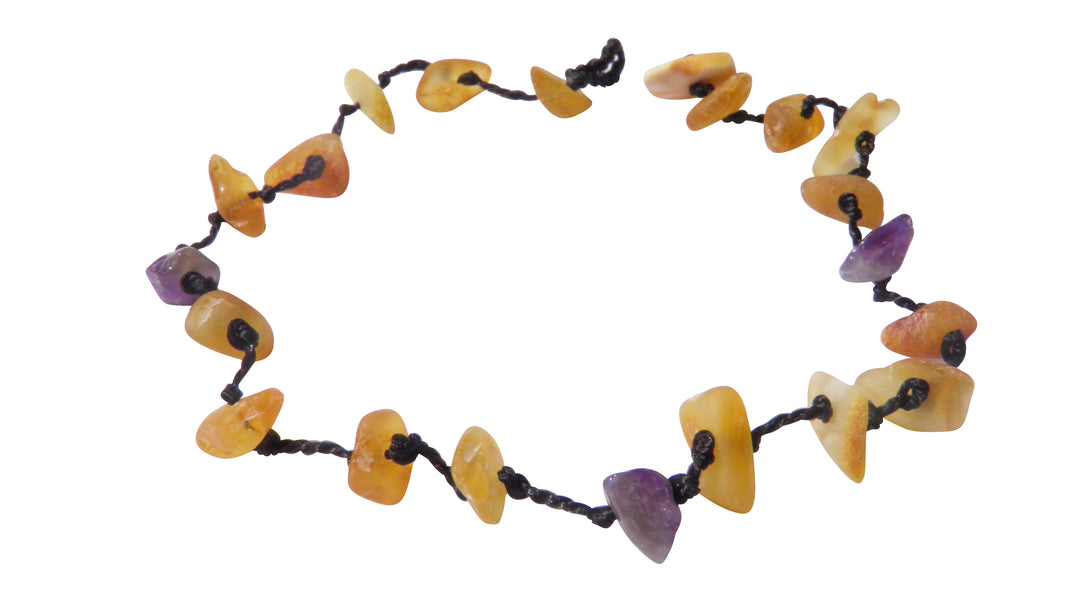 Bernstein Fusskettchen Amethyst Bernstein Fusskettchen oder ein Kettchen für einen kleinen Hund