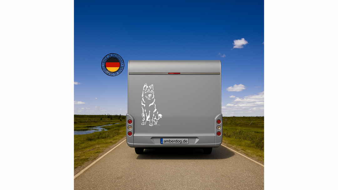 Altdeutscher Schäferhund Wohnmobil Aufkleber