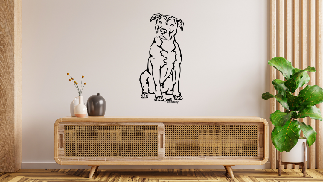 American Staffordshire Terrier Wandtattoo Wandbild Wandsticker Wandaufkleber Wanddekoration