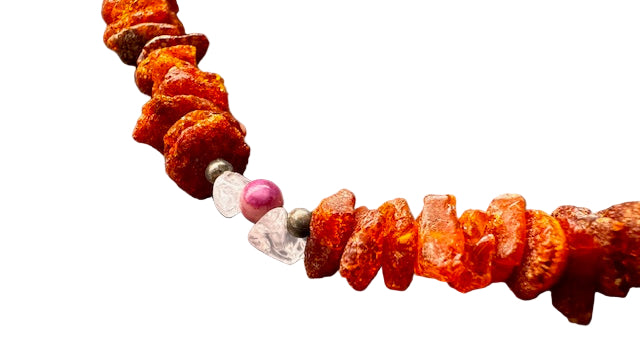 Bernstein Hundehalsband mit Sugilith