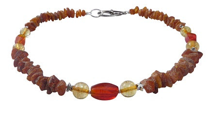 Bernsteinkette Citrin &Achat 