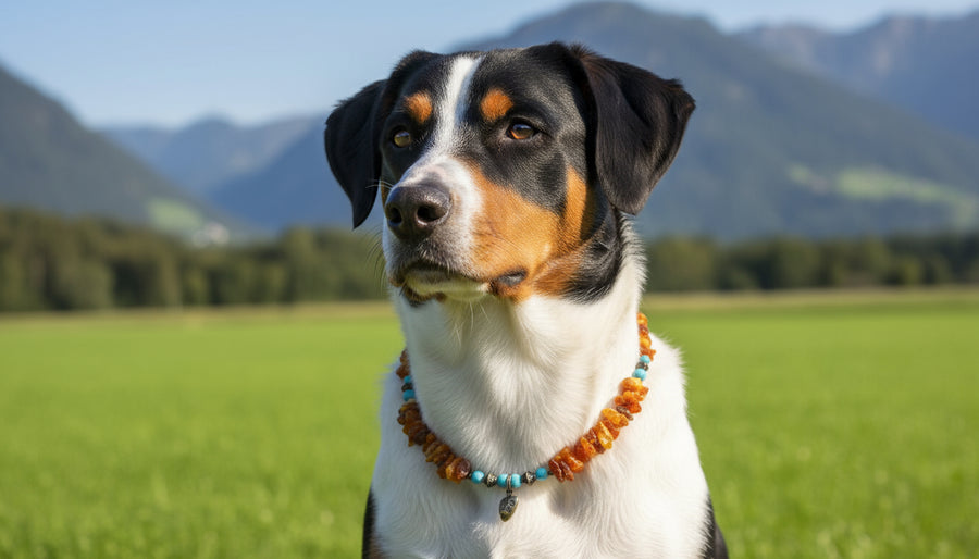 Bernsteinkette Howlith Herzchen 45cm