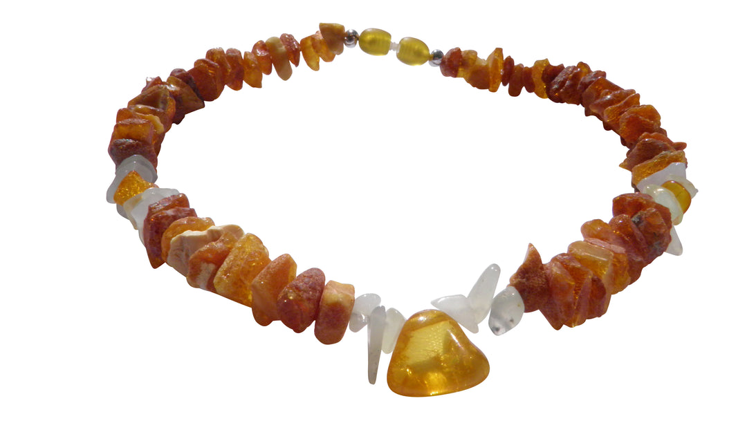 Bernsteinkette Hund Jade