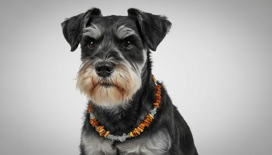 Bernsteinkette Jade & Bergkristall 34cm