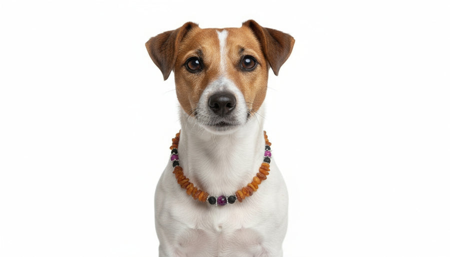 Bernsteinkette Lava&Sugilith 33cm