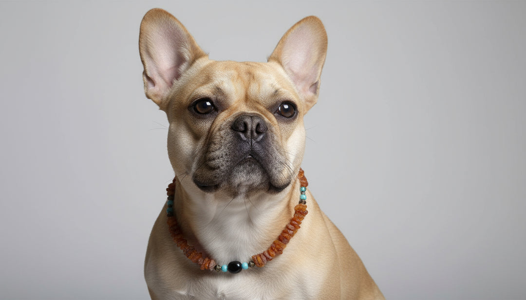 Bernsteinkette mit Onyx und Howlith 39cm