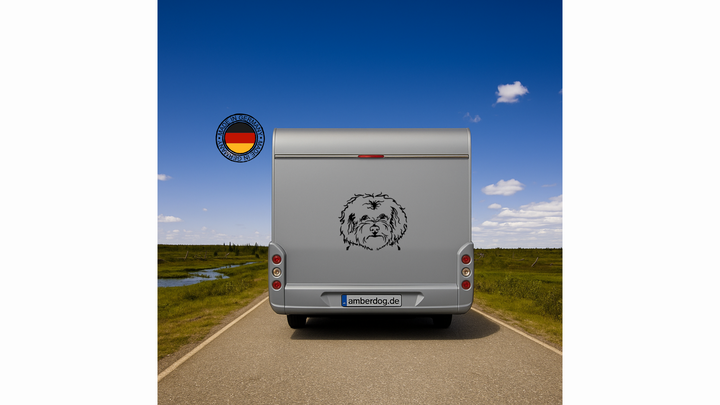 Bolonka Kopf Auto Wohnmobil Aufkleber 