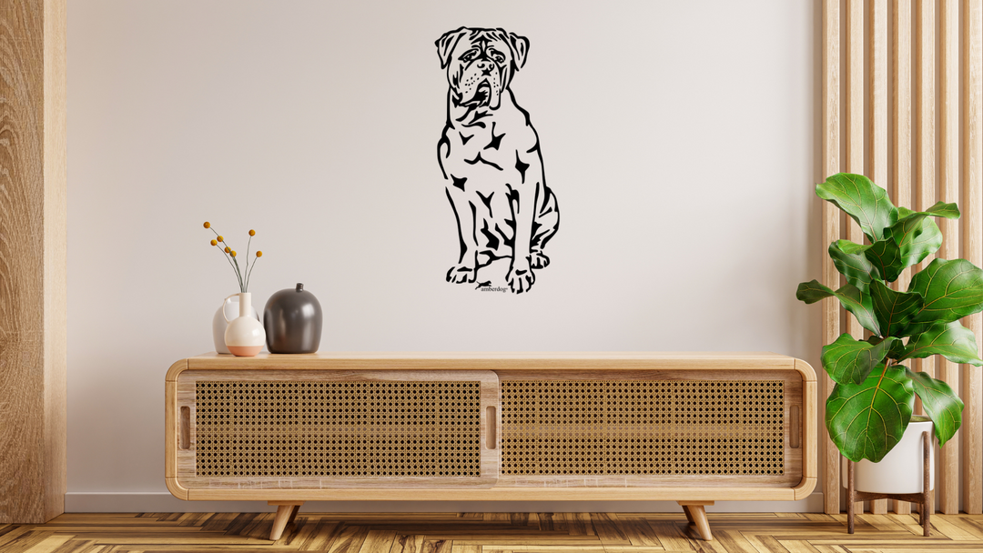 Bordeaux Dogge Wandtattoo Wandbild Wandsticker Wandaufkleber Wanddekoration