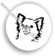 Chihuahua Langhaar Sticker Aufkleber