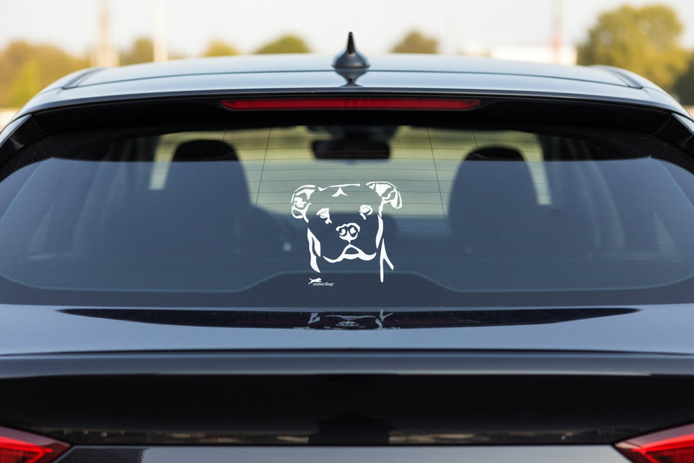 Dogo Argentino Aufkleber in weiß