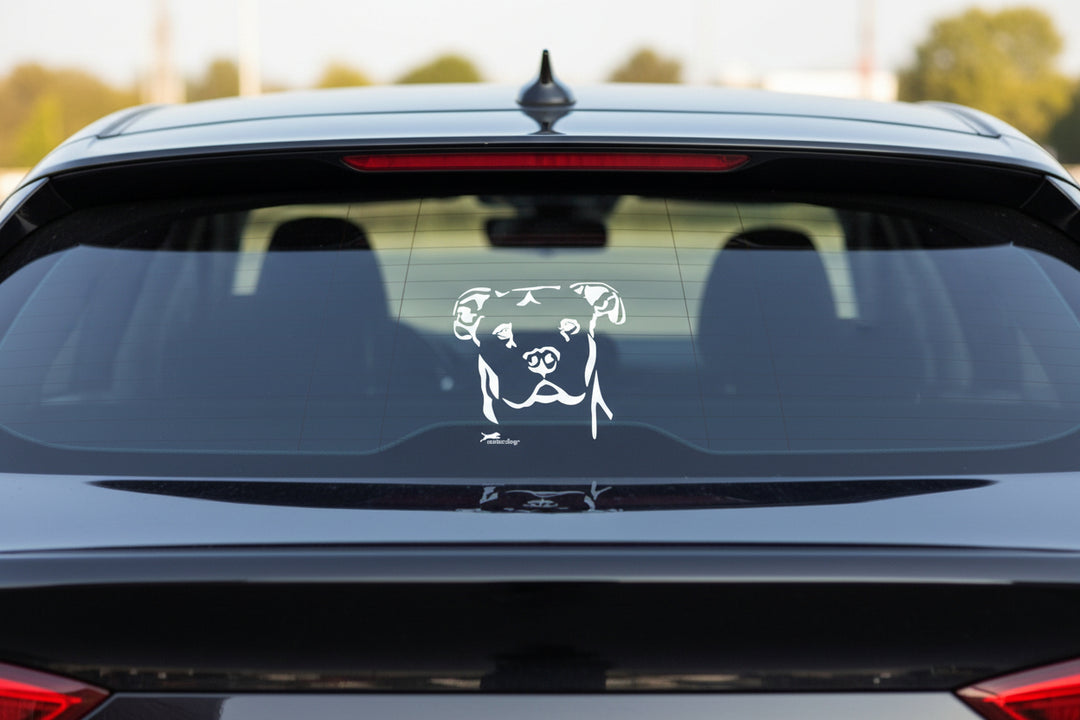 Dogo Argentino Aufkleber in weiß