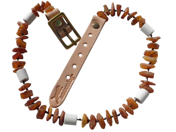 EM Keramik Pipes Flex Hunde Bernsteinkette