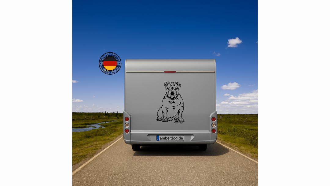 Englische Bulldogge Autoaufkleber