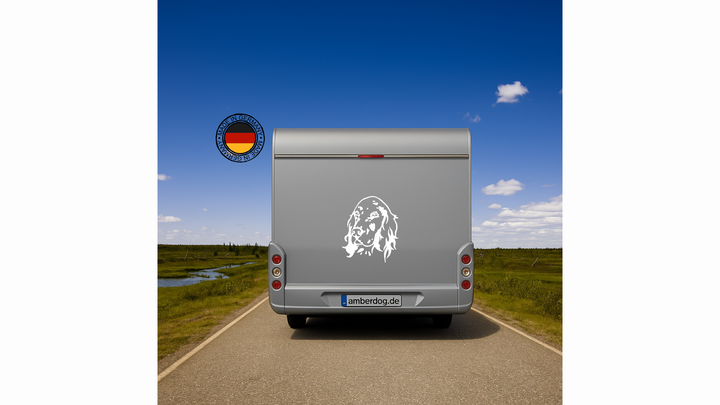 English Setter Kopf Wohnmobil Aufkleber
