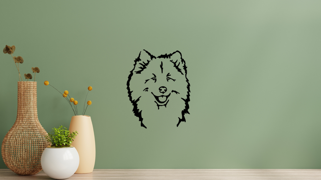 Eurasier Kopf Wandtattoo Wandbild Wandsticker Wandaufkleber Wanddekoration